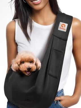 Tomkas Black Small Pet Carrier Sling